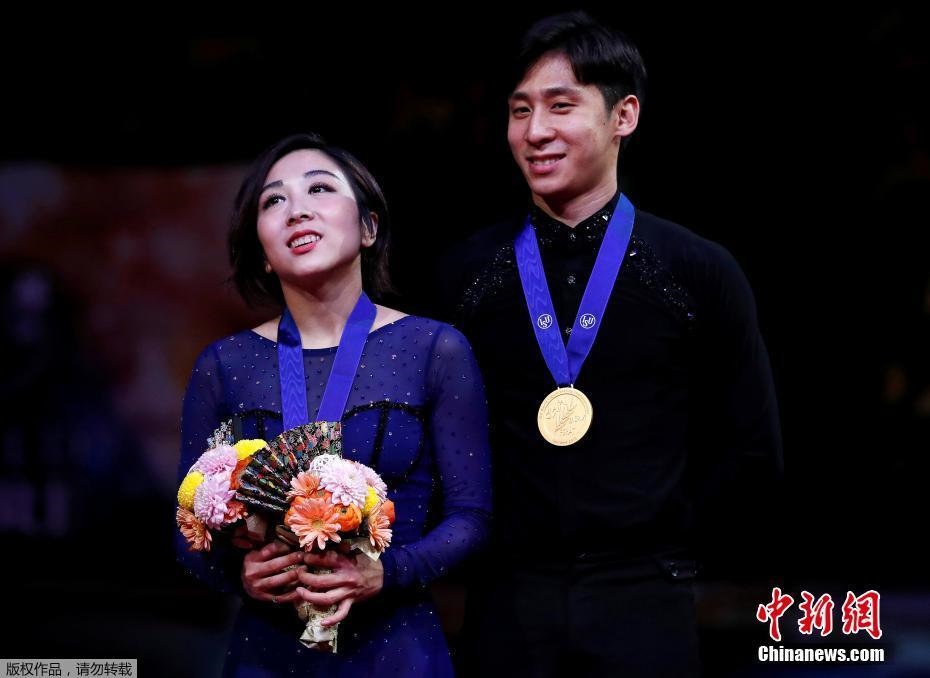 資料圖：隋文靜/韓聰奪冠。