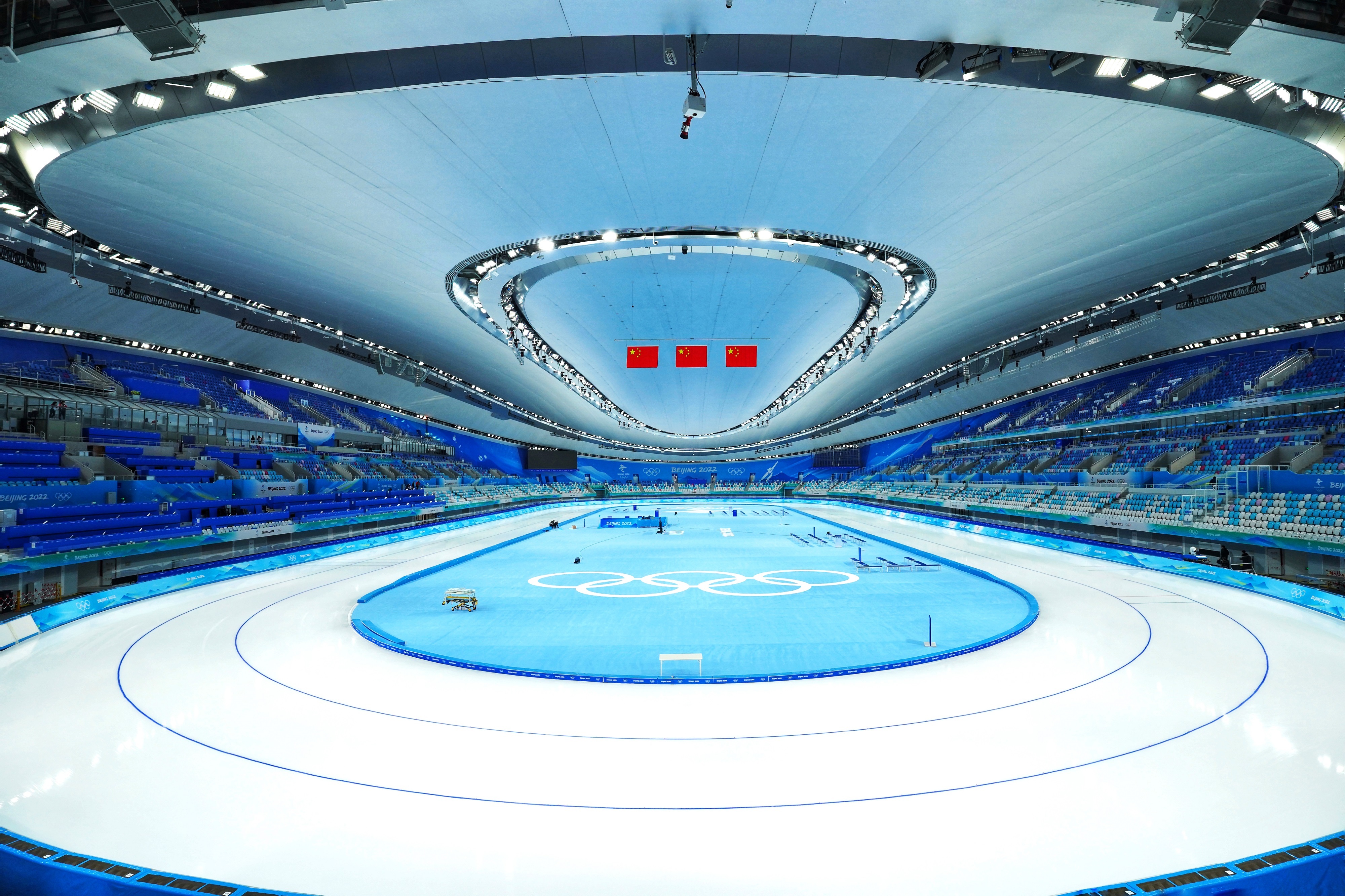 △國家速滑館，2022年1月4日，習(xí)近平總書記到這里調(diào)研。(圖/總臺國廣記者李晉拍攝)