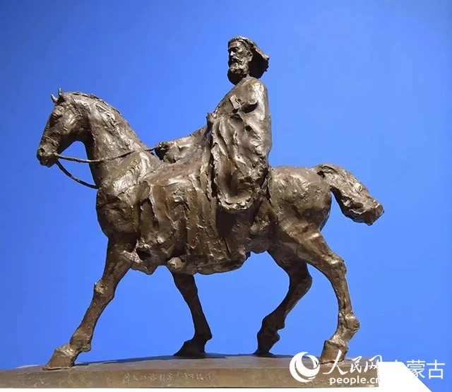 吳為山作品《馬可波羅》。人民網(wǎng)記者 富麗娟攝