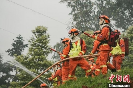 演練現(xiàn)場。瀘州消防供圖