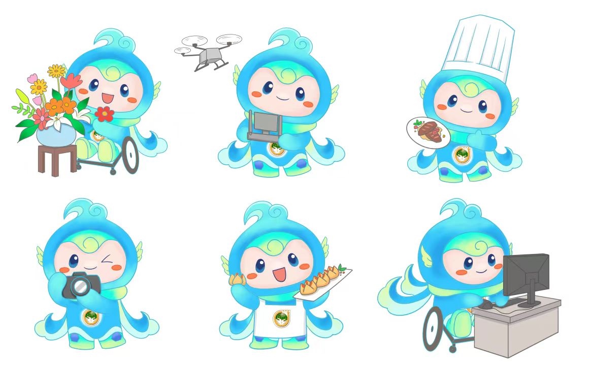 大賽吉祥物“泉能能”。濟(jì)南市籌委會(huì)供圖