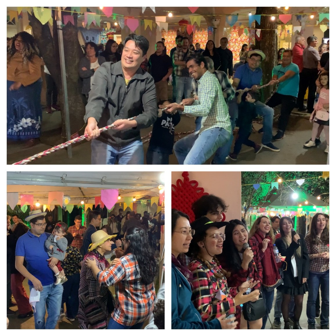 參與者在活動中體驗(yàn)巴西豐收節(jié)文化元素。（圣保羅州立大學(xué)孔子學(xué)院供圖）