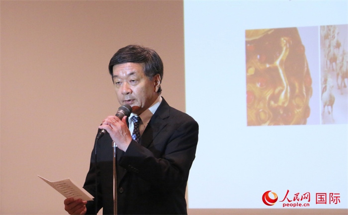 主辦方代表、富士美術(shù)館館長(zhǎng)五木田聰致辭。（人民網(wǎng) 許可攝）