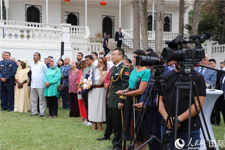 圖為招待會現場。人民網記者 王傳寶攝