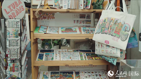 柳芭的部分插畫作品。人民網(wǎng) 張若涵攝