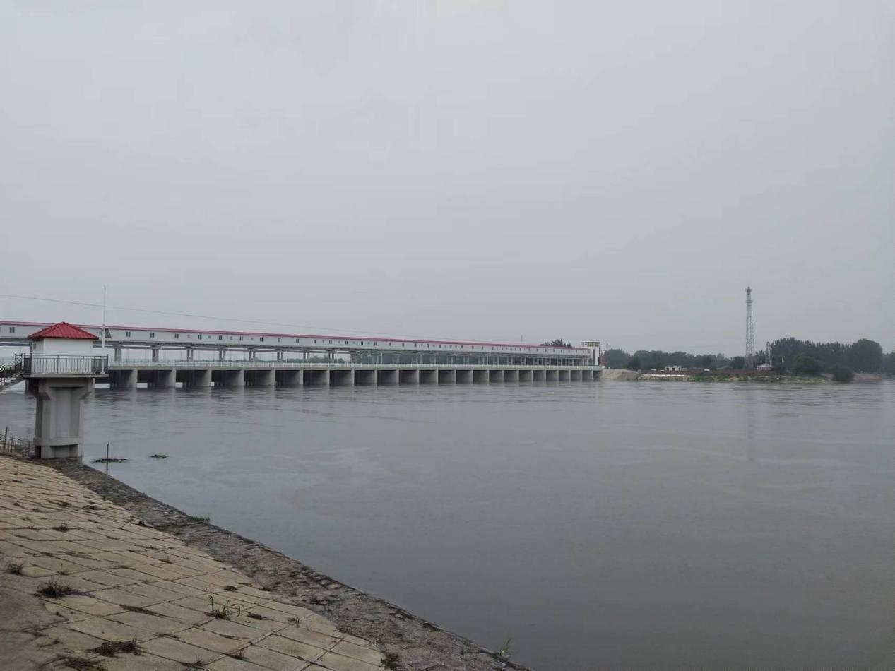 獨流減河進洪閘。受訪者供圖