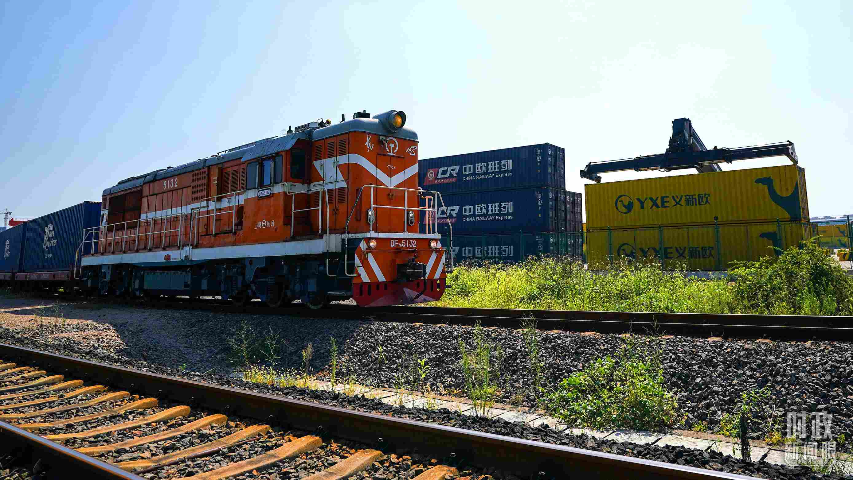 △“義新歐”中歐班列。（總臺國廣記者李晉拍攝）