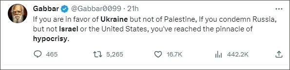 巴以爆發(fā)新沖突后，他再指西方“雙標(biāo)”