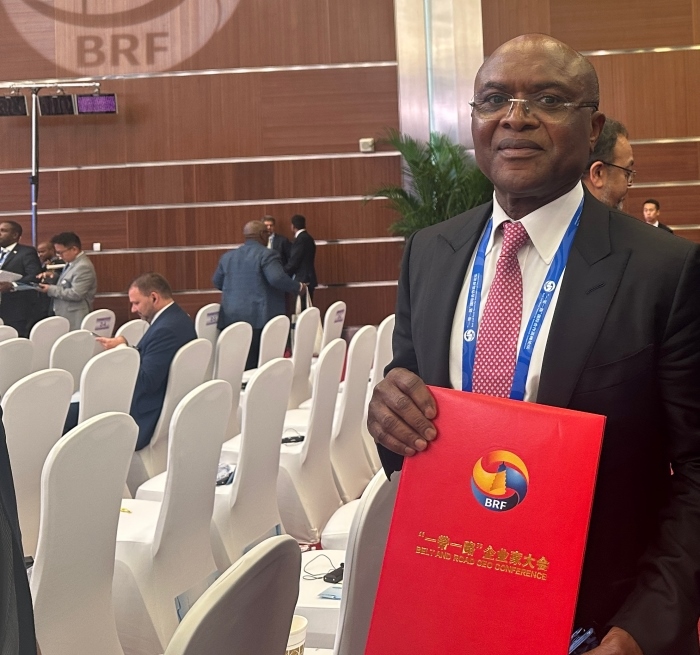 “一帶一路”企業(yè)家大會的外方代表。人民網(wǎng)記者 申佳平攝