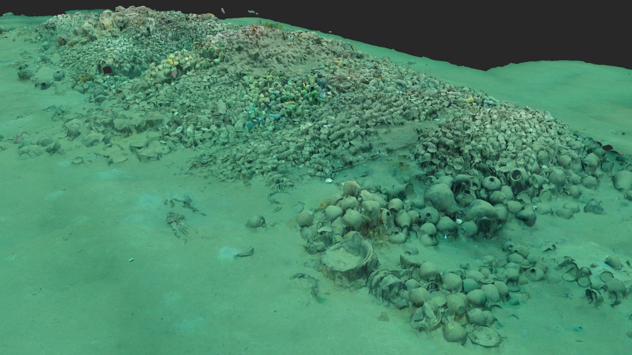 一號沉船遺址核心區(qū)三維圖。國家文物局供圖