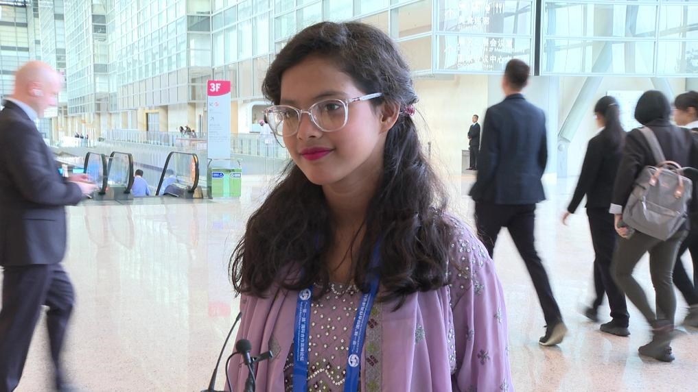 阿里法·沁在參加第三屆“一帶一路”國(guó)際合作高峰論壇民心相通專(zhuān)題論壇后接受記者采訪。