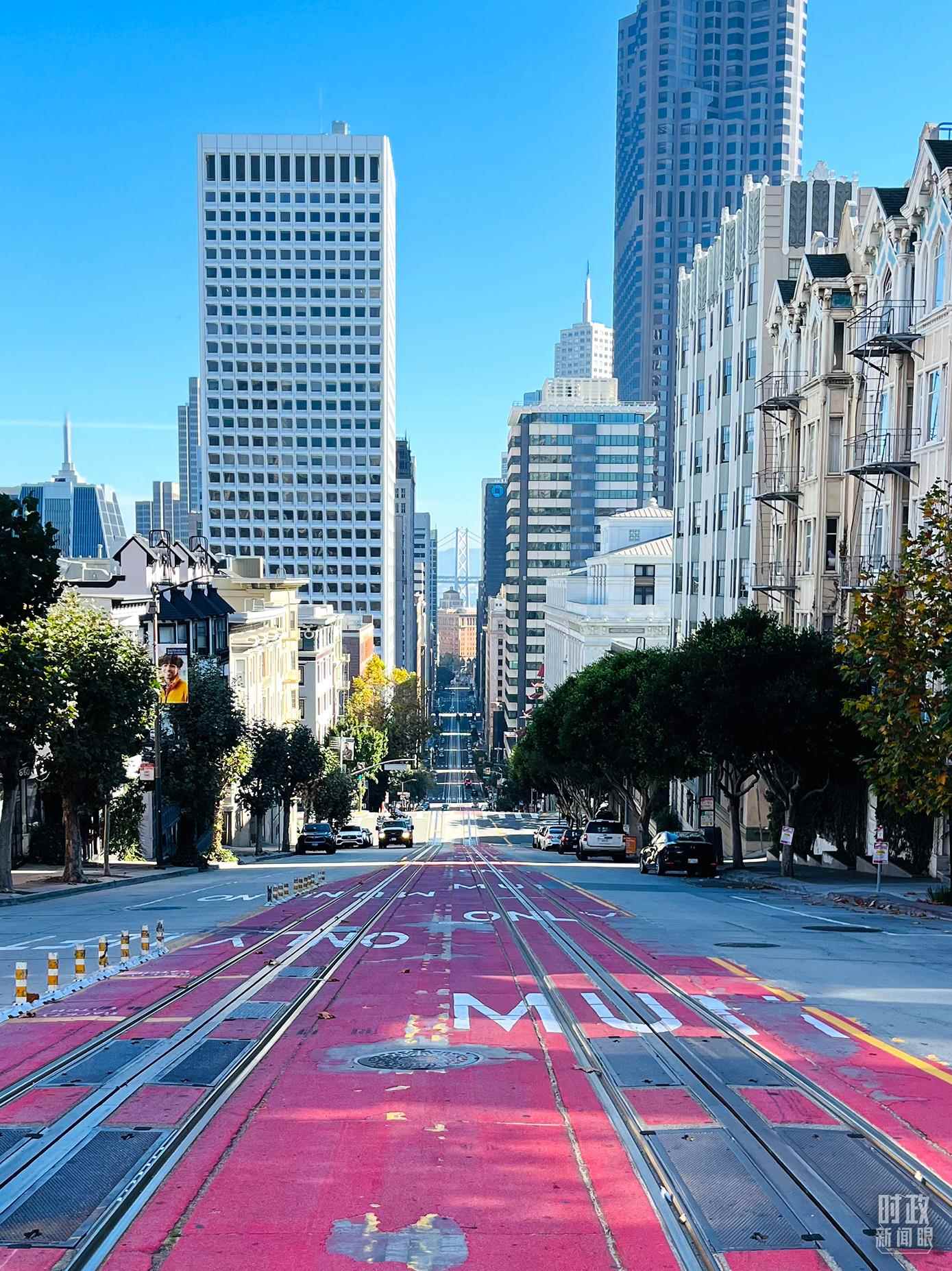 舊金山街景。（總臺(tái)央視記者郭曉龍拍攝）