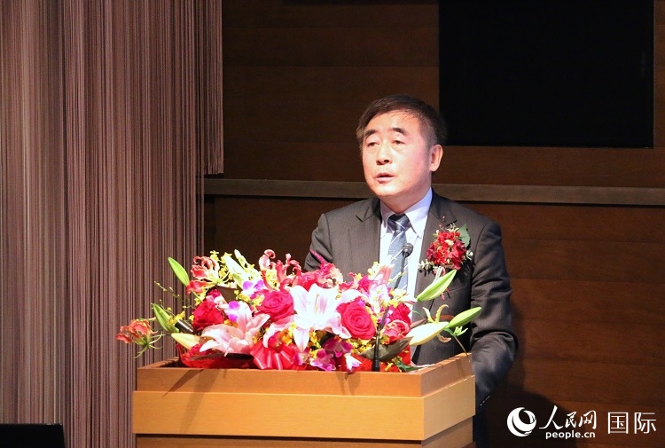 科盟會(huì)長(zhǎng)楊克儉發(fā)表致辭。人民網(wǎng) 許可攝