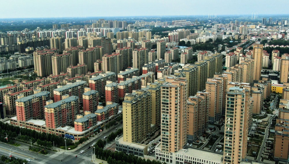 這是2021年6月23日拍攝的蘭考縣縣城（無人機照片）。新華社記者 李安 攝