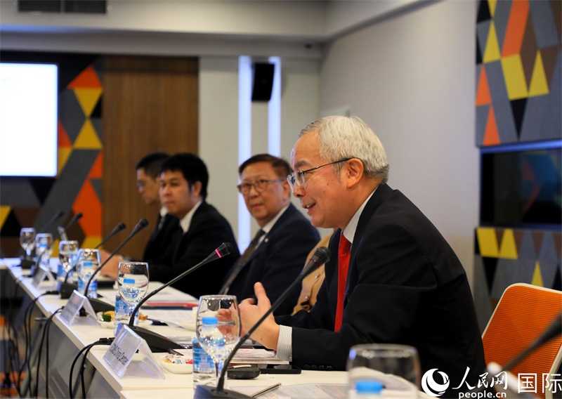 中國國際問題研究院副院長榮鷹致開幕辭。人民網(wǎng)記者 白元琪攝