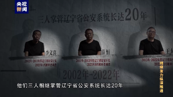 △李文喜、薛恒、王大偉在2021至2022年間先后落馬。