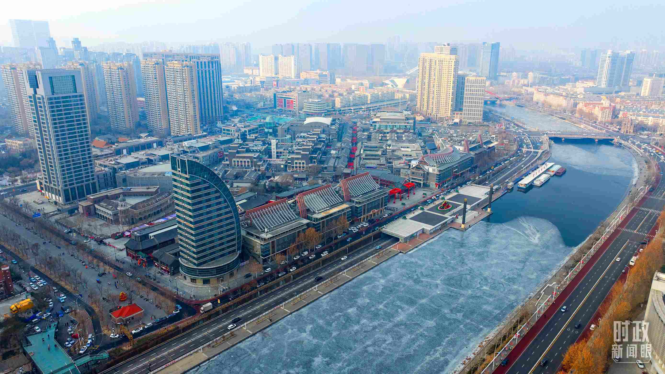 △天津航拍。（總臺(tái)記者劉功河拍攝）
