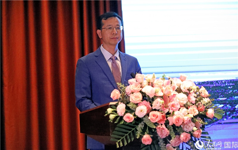 外交部外事管理司副司長姚紹俊在宣介會上致辭。人民網(wǎng)記者趙益普