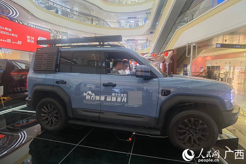 消費者在商場選購汽車。人民網(wǎng)記者 陳燕攝