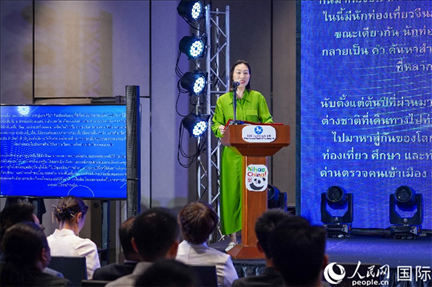 中國駐泰國大使館公使銜參贊常禹萌致辭。（普拉維攝）