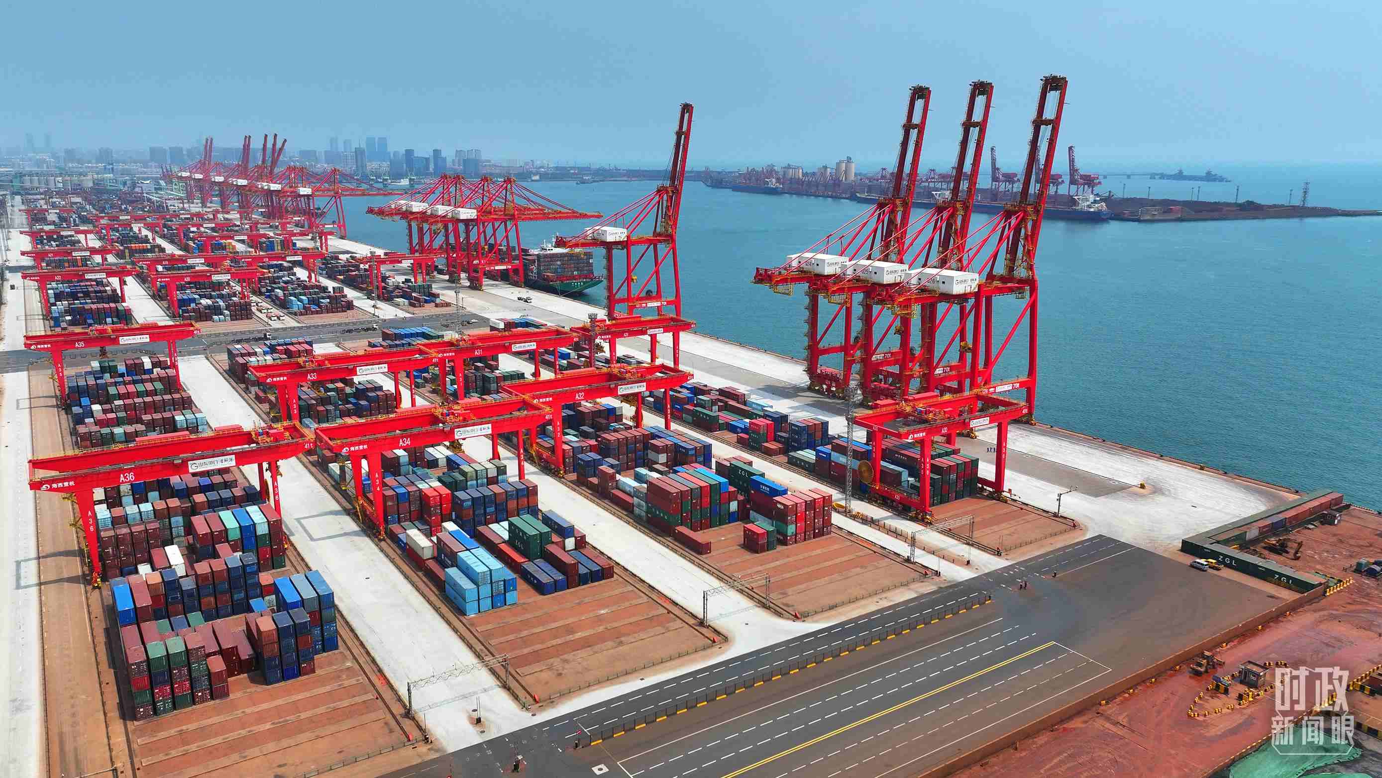 山東日照港。（總臺央視記者范凱拍攝）