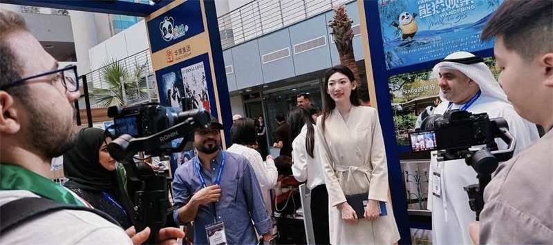 中國聯(lián)合展臺引發(fā)阿拉伯媒體關(guān)注。主辦方供圖