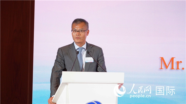 中國(guó)駐南非使館鄭冰開公使發(fā)言。 人民網(wǎng) 張茜 攝