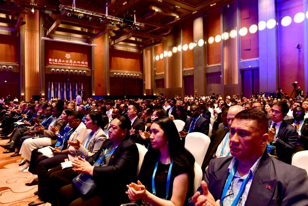 與會嘉賓出席第十屆尼山世界文明論壇。新華社記者 郭緒雷 攝
