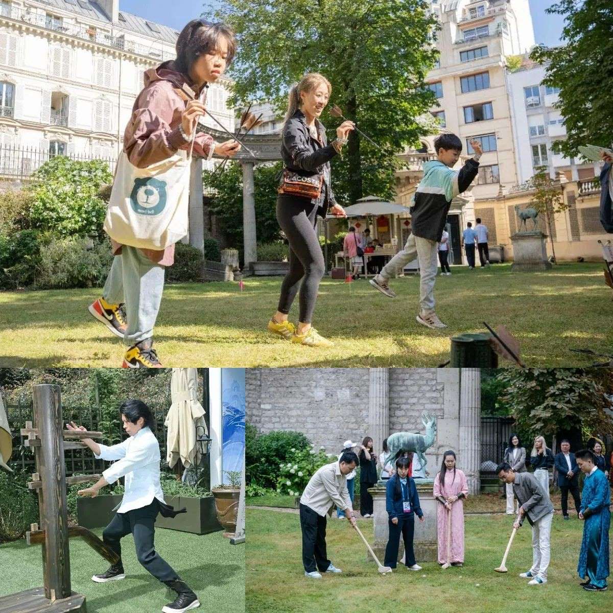 中國傳統(tǒng)體育項目互動體驗區(qū)樂趣橫生?！爸袊摇惫﹫D