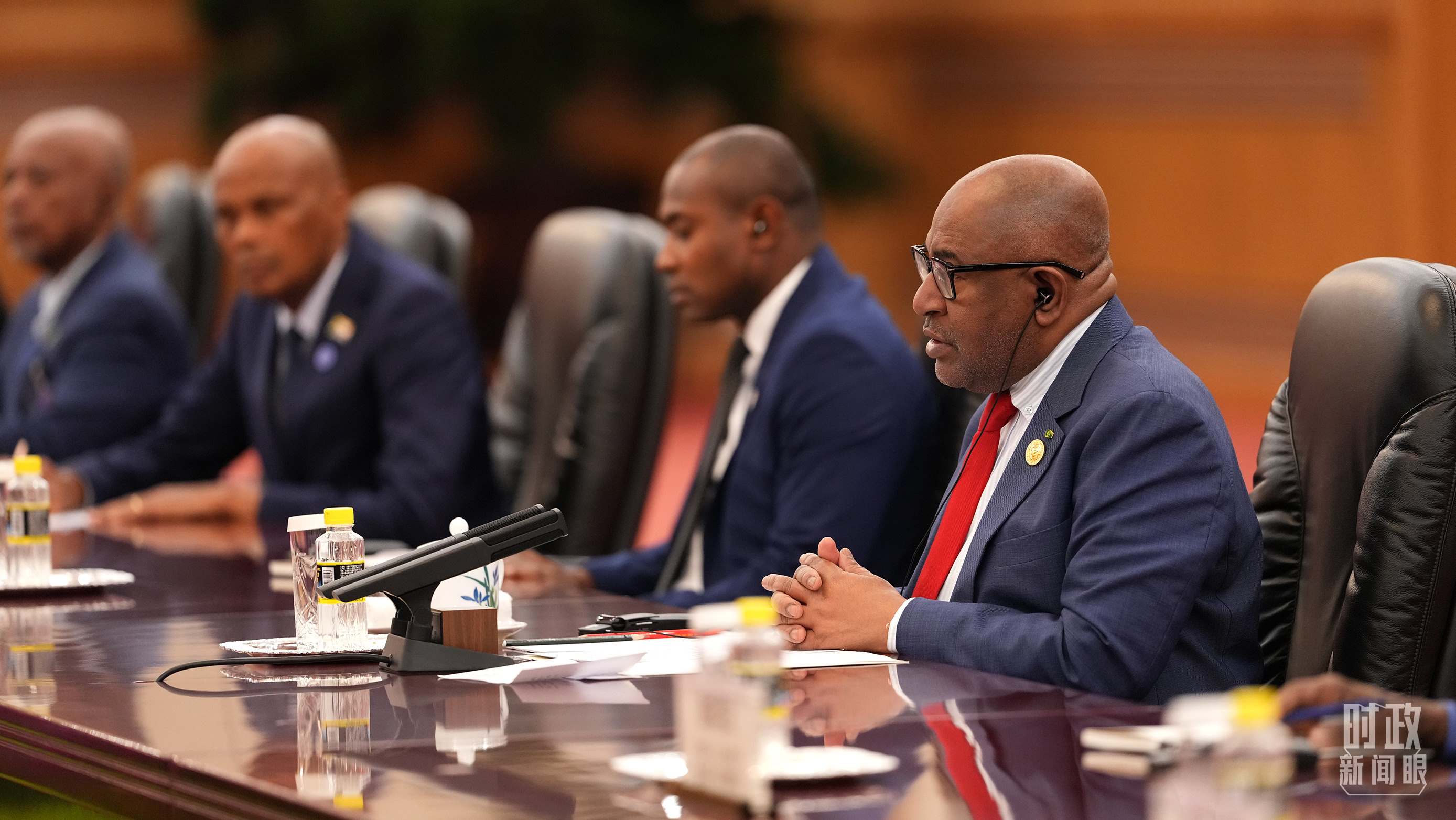 △科摩羅總統(tǒng)阿扎利。（總臺記者李晉拍攝）