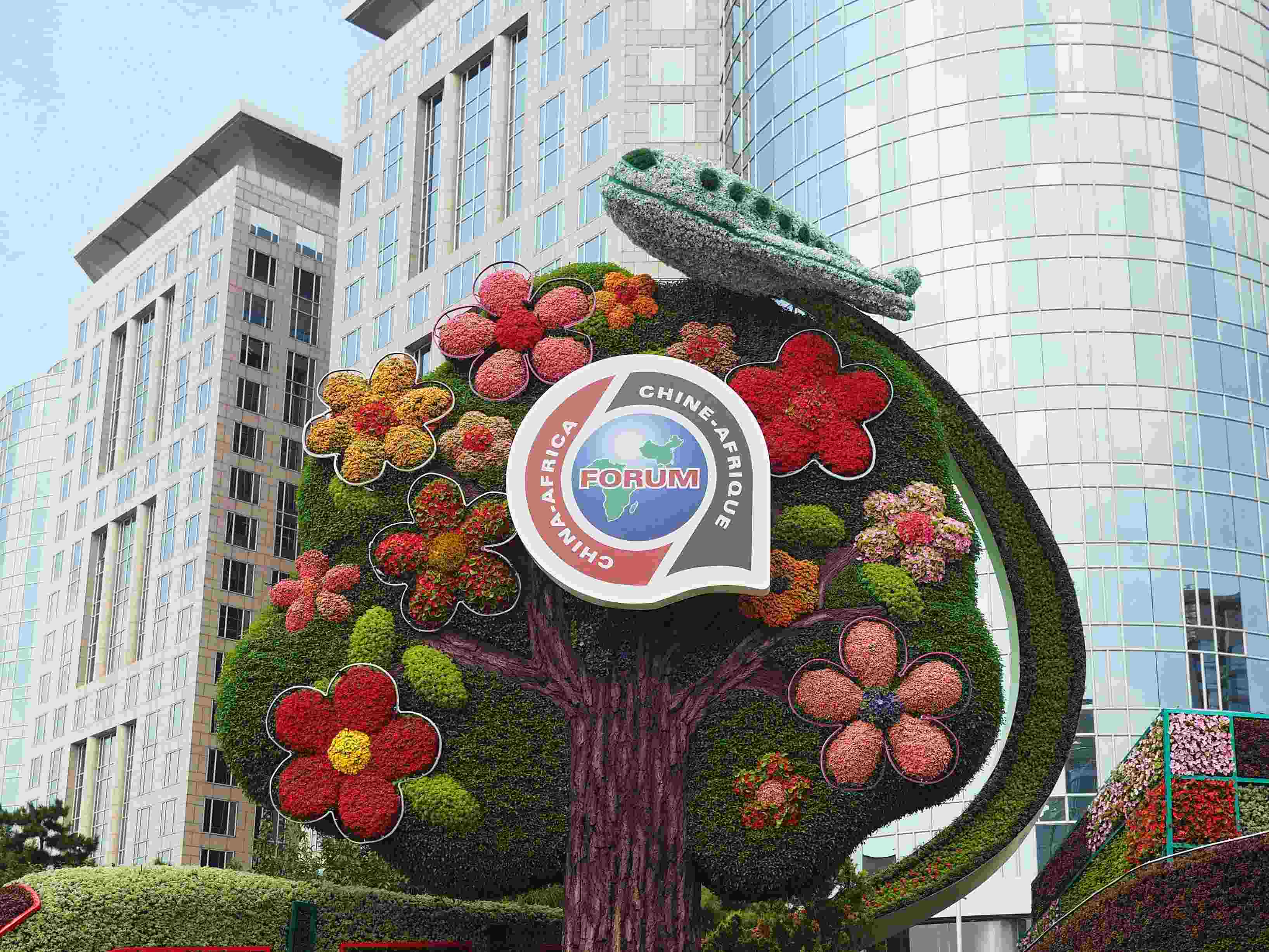 △北京長安街中非合作論壇峰會(huì)主題花壇