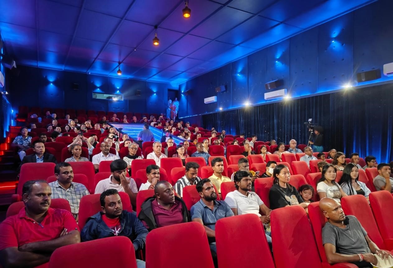 塞舌爾首屆中國電影節(jié)開幕式現(xiàn)場(chǎng)。林育楠 攝