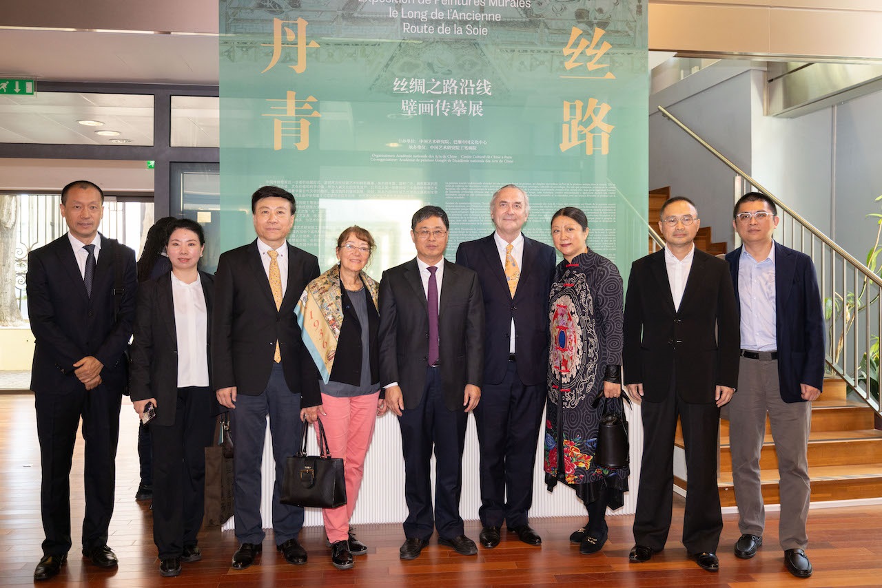 “絲路丹青——絲綢之路沿線壁畫傳摹展”在巴黎中國文化中心隆重開幕。中國藝術(shù)研究院供圖