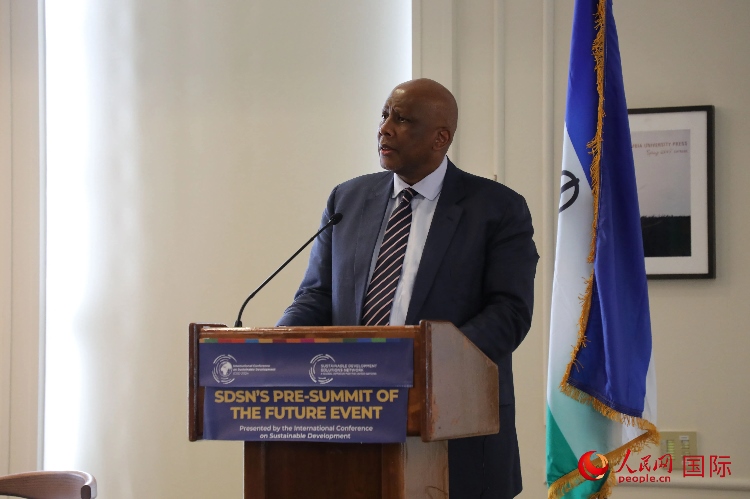 萊索托國王萊齊耶三世出席活動并致辭。人民網(wǎng)記者 李志偉攝