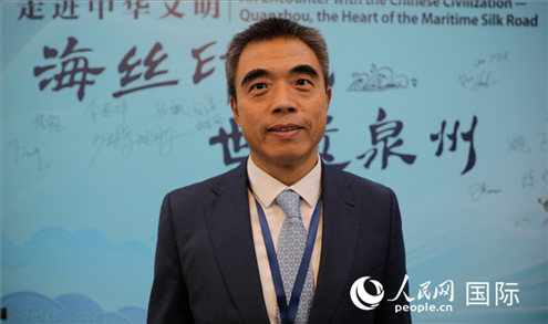 泉州市人民政府副市長姚飛接受人民網(wǎng)采訪。人民網(wǎng) 王婧攝