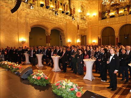 招待會(huì)現(xiàn)場(chǎng)。中國(guó)駐匈牙利大使館供圖