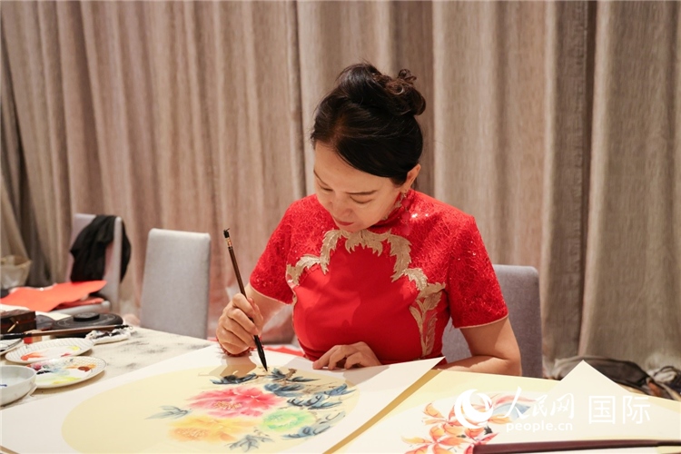 中國傳統(tǒng)文化展示。人民網(wǎng)記者任皓宇攝