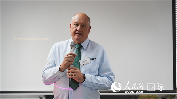 碩豐集團(tuán)市場總監(jiān)迪恩·范·維克發(fā)言。人民網(wǎng) 張茜攝