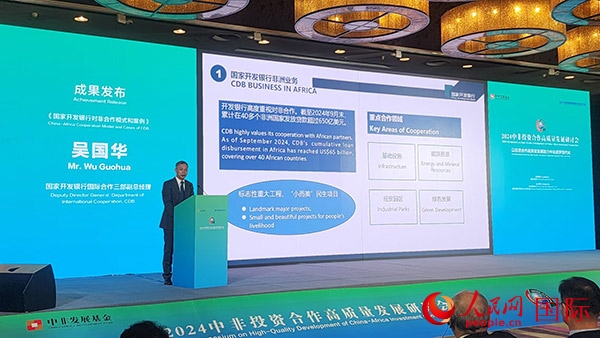 《國家開發(fā)銀行對非合作模式和案例》發(fā)布。人民網記者 萬宇攝