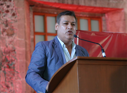 阿爾貝托·維拉致辭。主辦方供圖