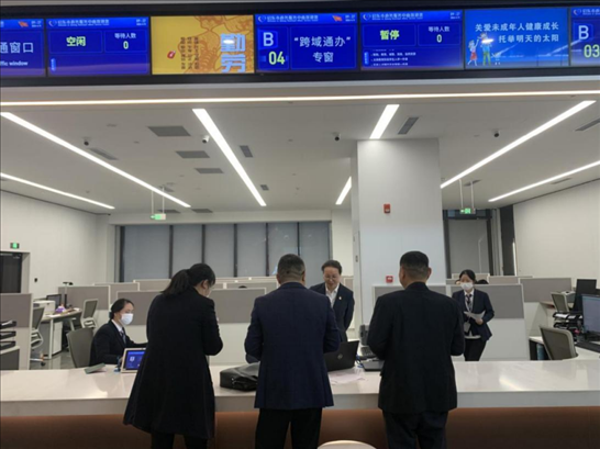 啟東市政務(wù)服務(wù)“跨域通辦”專窗。 圖片來源：江蘇南通啟東市數(shù)據(jù)局