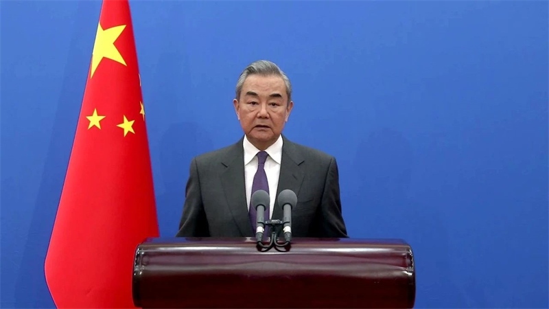 中共中央政治局委員、中央外辦主任王毅發(fā)表視頻致辭。主辦方供圖