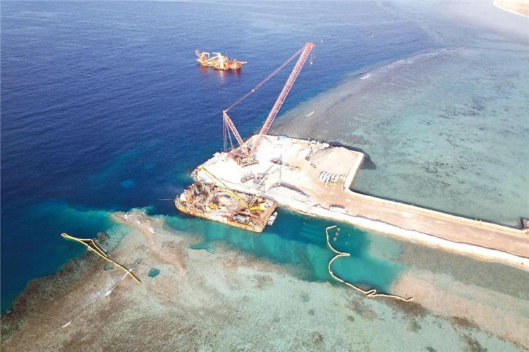 拉比格四期海水淡化項(xiàng)目取水口作業(yè)場(chǎng)景。項(xiàng)目方供圖