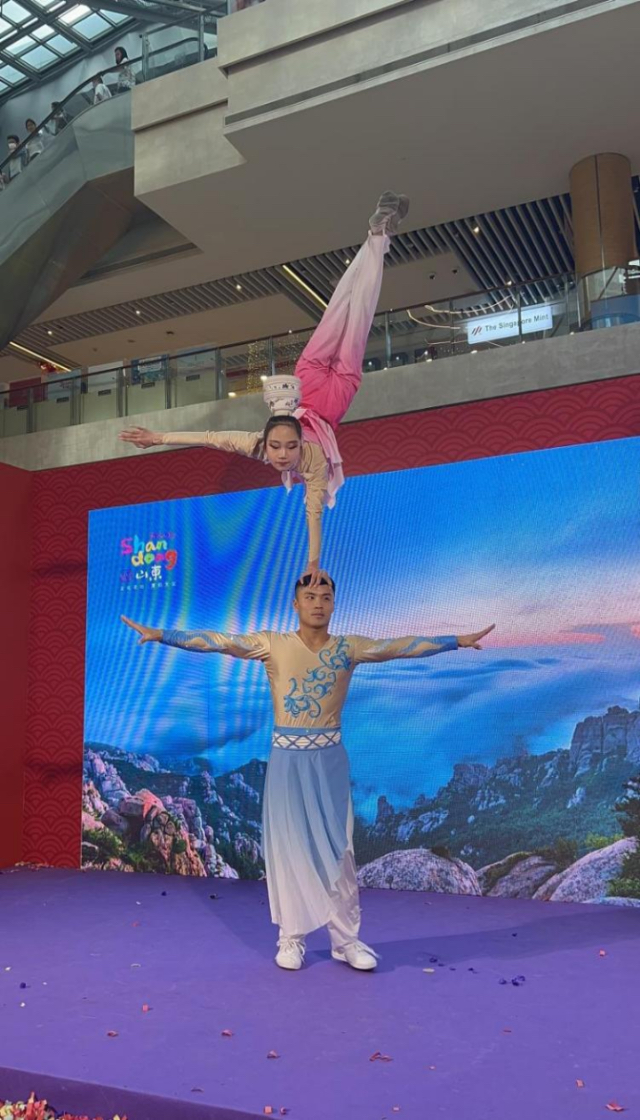 來(lái)自中國(guó)和新加坡的藝術(shù)團(tuán)體聯(lián)袂表演了歌舞、器樂(lè)、武術(shù)、雜技等多種形式的文藝節(jié)目。活動(dòng)主辦方供圖