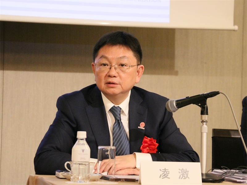 商務(wù)部副部長兼國際貿(mào)易談判副代表凌激致辭。人民網(wǎng) 許可攝