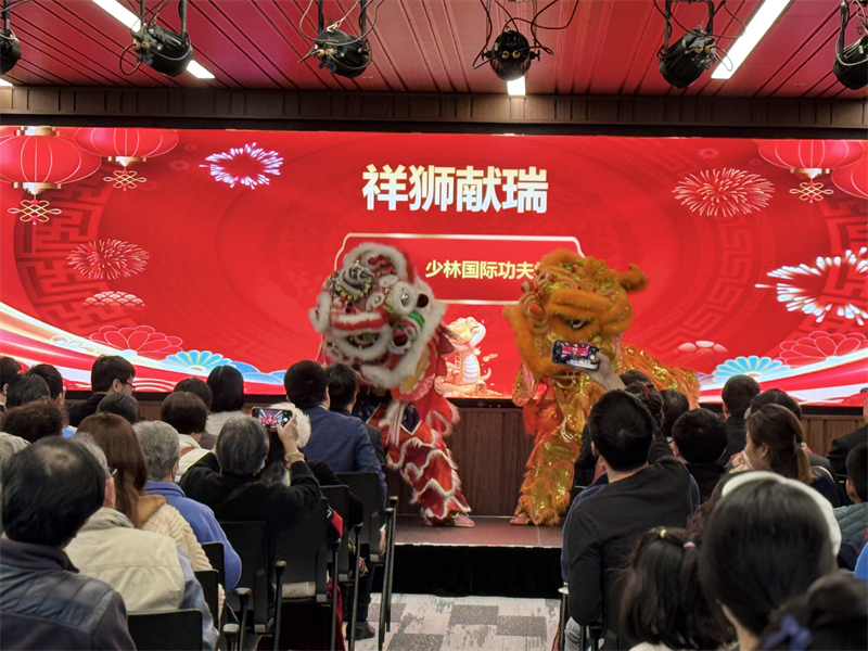 活動(dòng)現(xiàn)場舞獅表演。主辦方供圖