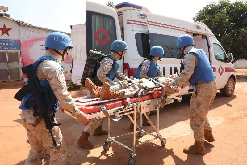 演練現(xiàn)場(chǎng)。張曉昆攝。