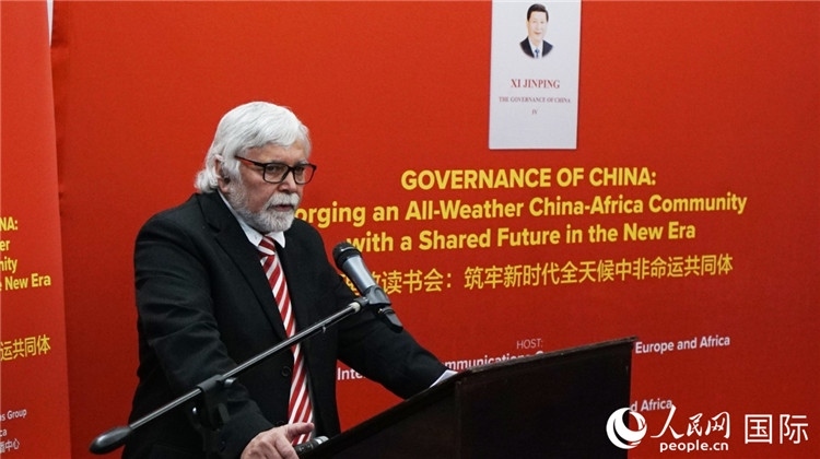 南部非洲科學、工程、技術、教育協(xié)會執(zhí)行副總裁楊煥嶺。人民網(wǎng) 劉暢攝