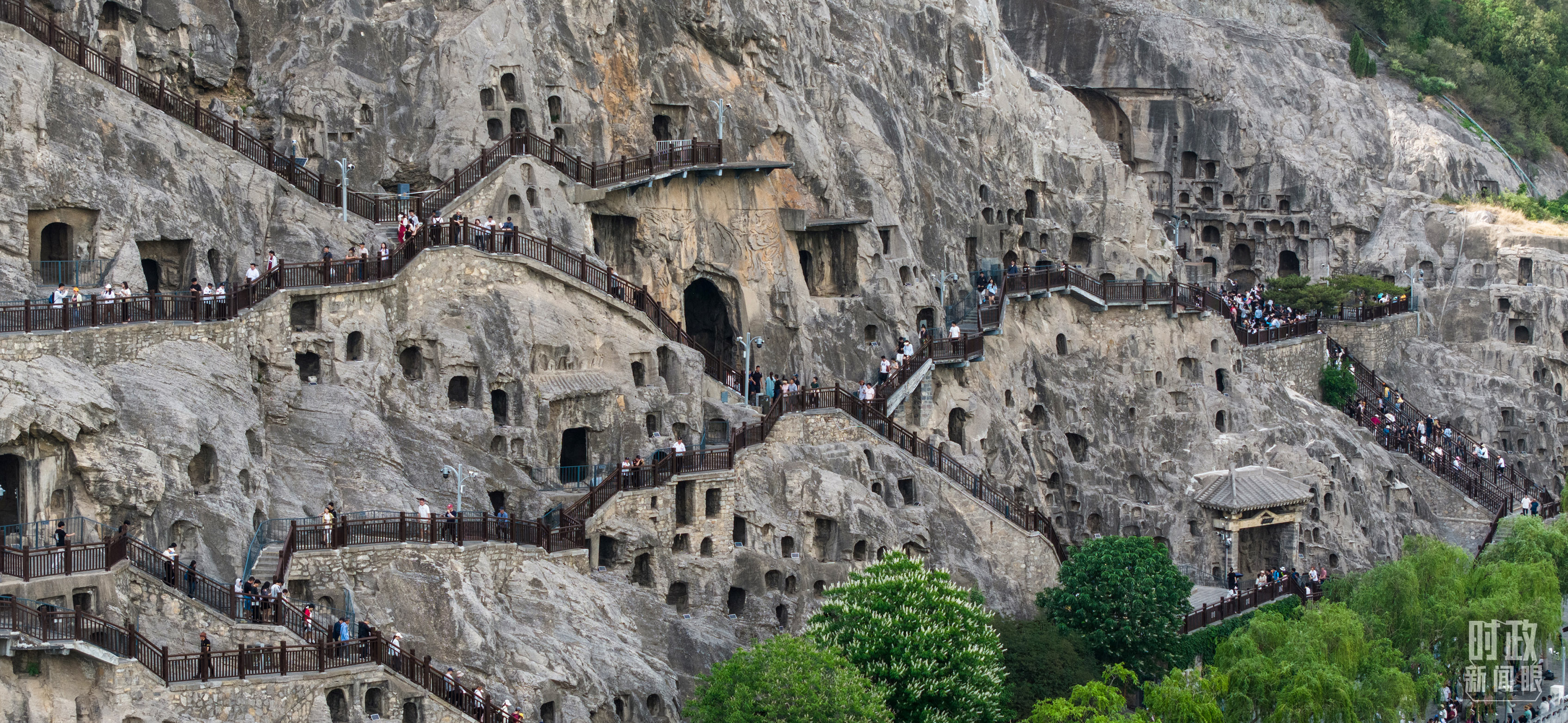 △龍門石窟。（總臺國廣記者李晉拍攝）