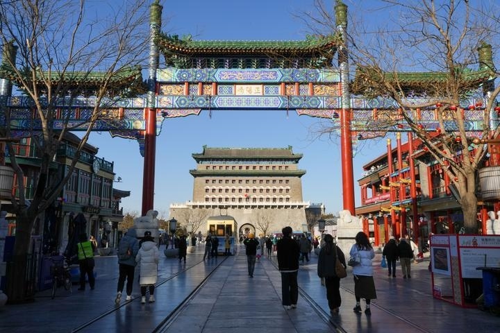 這是2024年12月26日從前門大街拍攝的正陽門箭樓。
